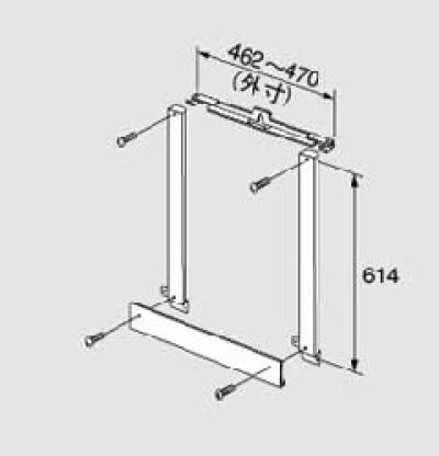 画像1: 給湯器 部材 ノーリツ　【PS金枠セットPK-D470NR 0702126】　PS金枠セット（取り替え用アダプター） PS設置給湯器取り替え専用部材