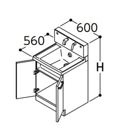 画像1: TOTO 洗面化粧台 【LDSWB060AAJEN1A】 サクア 2枚扉タイプ 体重計収納 間口600 洗面ボウル高さ750 扉カラーホワイト 受注生産品 [♪■§]