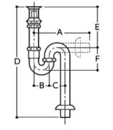 水栓金具 TOTO　T7PW6　洗面器用排水金具 32mm ワンプッシュ式専用排水金具(Pトラップ) 大口径 [■]