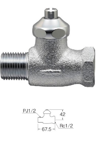 画像1: 水栓金具 三栄水栓　V211D-13　ストレート形止水栓 化粧バルブ 共用形