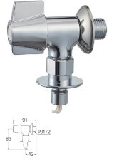 水栓金具 三栄水栓　JY1432TK-13　洗濯機用送リ座水栓 洗濯機用 セラミック 寒冷地用