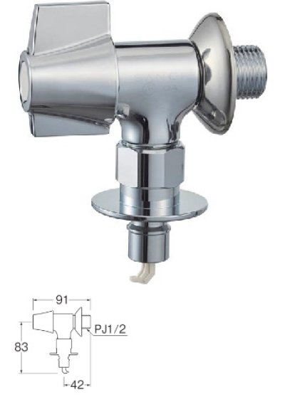 画像1: 水栓金具 三栄水栓　JY1432TK-13　洗濯機用送リ座水栓 洗濯機用 セラミック 寒冷地用