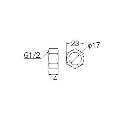 画像2: 水栓金具 三栄水栓　TS191-13　ステンレスフレキナット(T19用)