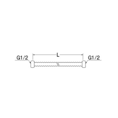 画像2: 水栓金具 三栄水栓　T15B-MDP-13X300　フレキチューブ L=300 マットブラック