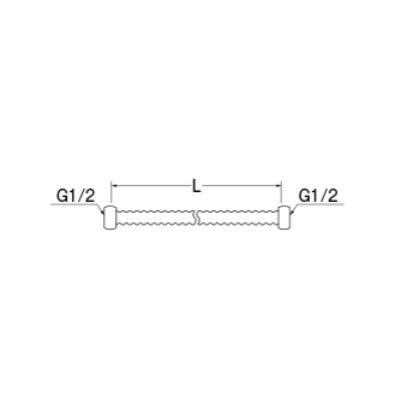 画像2: 水栓金具 三栄水栓　T15B-MDP-13X400　フレキチューブ L=400 マットブラック