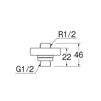 画像2: 水栓金具 三栄水栓　S200-1X-MDP　吊下げシャワー接続金具 バスルーム用 マットブラック