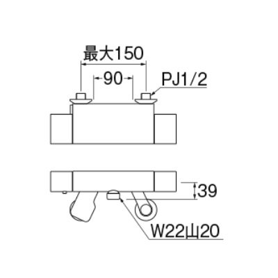 画像2: 水栓金具 三栄水栓　SK18502T-13　サーモシャワー混合栓 バスルーム用