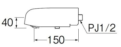 画像2: 水栓金具 三栄水栓　EY102DC-13　単水栓 自動横水栓 洗面所用