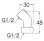画像2: 水栓金具 三栄水栓　PT843-2S-13　配管用品 片ナット付45°エルボ 2個入 (2)