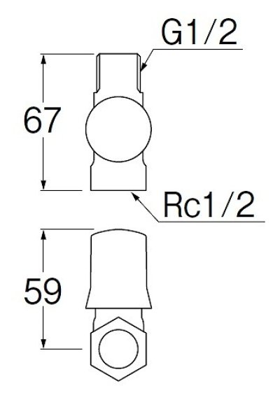 画像2: 水栓金具 三栄水栓　V2113A-13　止水栓・バルブ スマートヘッダー 共用形