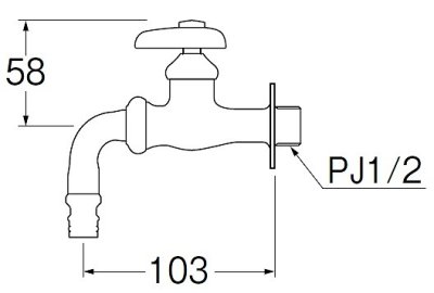 画像2: 水栓金具 三栄水栓　Y126V-13　単水栓 散水用ホーム水栓