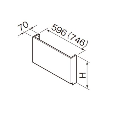 画像1: クリナップ　R5MH60H　梁対応用前幕板(鋼板製) 平型レンジフード用幕板 高さ70cm用(H500) 対応機種60HB [♪△]　