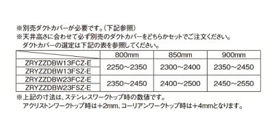 画像2: クリナップ　ZRYZZDBW13FCZ-E　Jタイプセンターフード ダクトカバー メタルブラック [♪△]