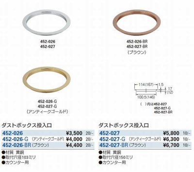 画像2: 水栓金具 カクダイ　452-026　ダストボックス投入口 [□]