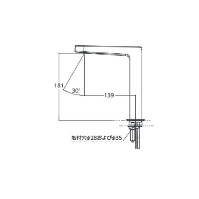 画像2: TOTO　TLE25SM1W　水栓金具 アクアオート(台付自動水栓) Mサイズ コンテンポラリタイプ(角) 発電タイプ ワンプッシュなし 単水栓 [■]