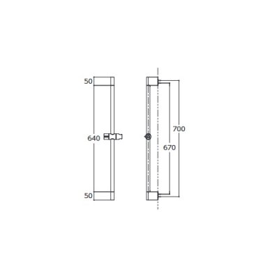 画像2: TOTO　TBW07019J　水栓金具 ホテル用 スライドバー 長さ700mm [■]