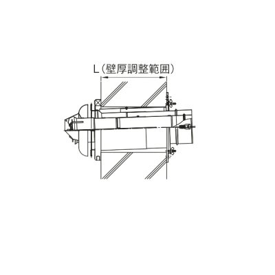 画像1: パロマ TFW-110×75C-100C(K) 給湯器部材 ウォールトップ 室外よりトップ取付タイプ 上方給排気タイプ