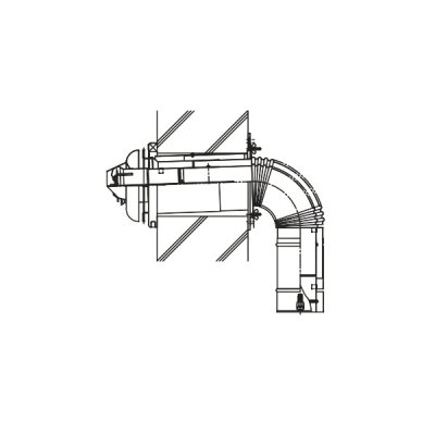 画像1: パロマ TFW-110×75C-100C(K)L 給湯器部材 直出しウォールトップ 室外よりトップ取付タイプ 上方給排気タイプ