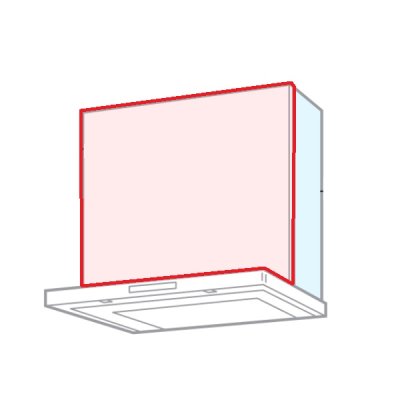 画像1: パロマ VZP-75-555HN(SQ) レンジフード 部材 前幕板 VRACシリーズ 幅75cm 総高さ600mm ブラック (タカラ製)