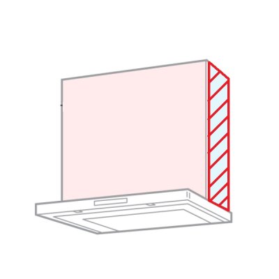 画像1: パロマ VEP-655HN(SQ) レンジフード 部材 横幕板 VRACシリーズ  総高さ700mm ブラック (タカラ製)