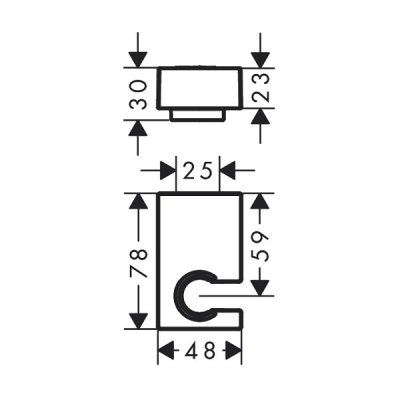 画像2: ハンスグローエ 28387000?シャワーホルダー ポルターE クロム ♪