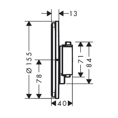 画像2: ハンスグローエ 15559000 ShowerSelect Comfort S シャワーサーモスタット 埋込式 φ155(化粧部) クロム ♪