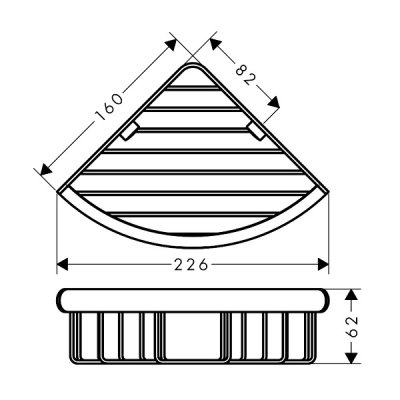 画像2: ハンスグローエ 41710000 ロギスユニバーサル コーナーバスケット クロム 受注生産品 ♪§