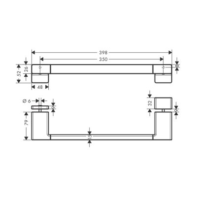 画像2: ハンスグローエ 41759340 AddStoris シャワードア ハンドル ブラッシュドブラッククロム 受注生産品 ♪§