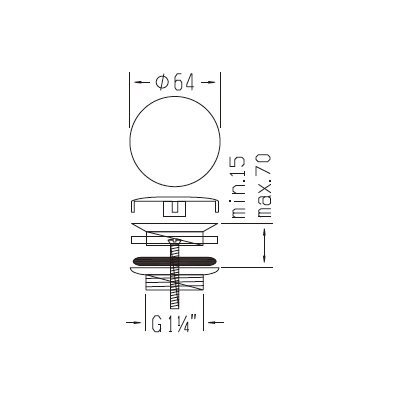 画像2: ハンスグローエ 50001140 排水栓セット(ヨーロッパ製洗面器用) ブラッシュドブロンズ ♪