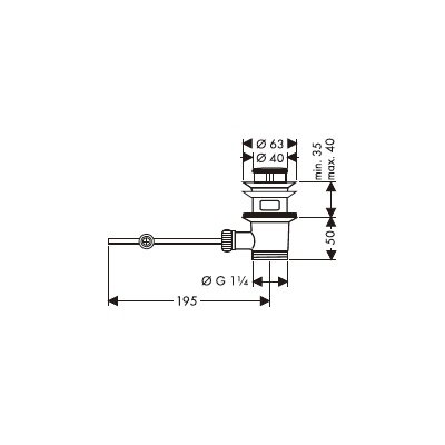 画像2: ハンスグローエ 94139140 共通部品 ポップアップ(ヨーロッパ製洗面器用) ブラッシュドブロンズ ♪