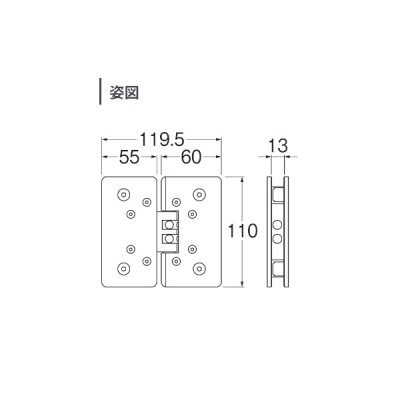 画像2: 三栄水栓 PRE-UBP5006-02 インテリア・アクセサリー ガラスドア用ヒンジ 受注生産品 §