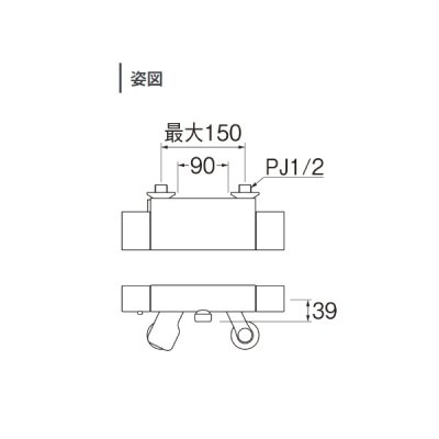 画像2: 三栄水栓 SK18502T5K-MDP 混合栓 サーモシャワー混合栓 マットブラック 受注生産品 §