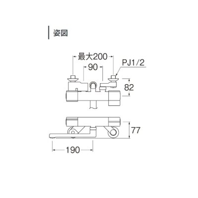 画像2: 三栄水栓 SK18CT6 混合栓 サーモシャワー混合栓(FBストップ)