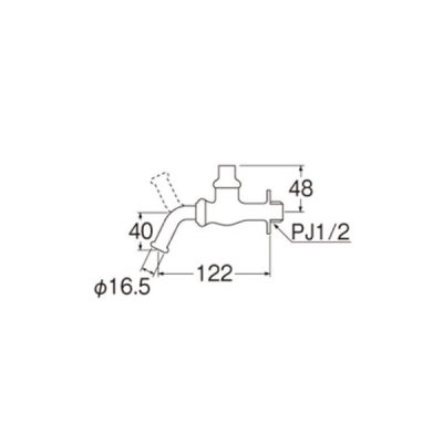 画像2: 三栄水栓　JY16J-13　単水栓 共用万能ホーム水栓