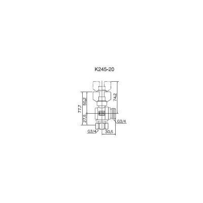 画像2: ボールバルブ KVK　K245-20　単水栓 耐熱ボールバルブ