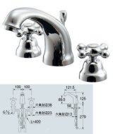 水栓金具 カクダイ　153-029　2ハンドル混合栓 [■]