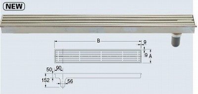 画像1: 水栓金具 カクダイ　428-590-950　浴室排水ユニット(出入口用) 100×950 [♪■]