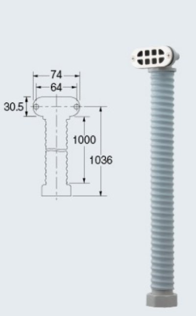 画像1: 水栓金具 カクダイ　454-531-1　オーバーフロー用ホース//30×1．0m [□]