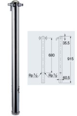 ガーデニング カクダイ　624-212　共用ステンレス混合栓柱 [♪■]