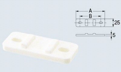 画像1: 水栓金具 カクダイ　6254-15　樹脂サドルバンド台座/62×41 [□]