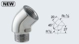 水栓金具 カクダイ　646-650-13　45°ストリートエルボ(クローム) [□]