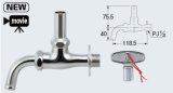 水栓金具 カクダイ　701-542-13　共用万能ホーム水栓(凍結防止つき) [□]