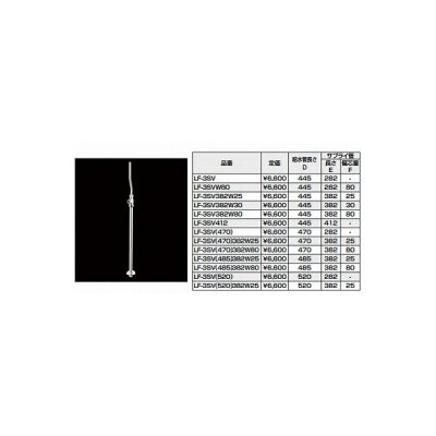 画像1: 水栓部品 INAX/LIXIL　LF-3SV(470)382W25　洗面器・手洗器用セット金具 止水栓 床給水タイプ サプライ管あり [★]