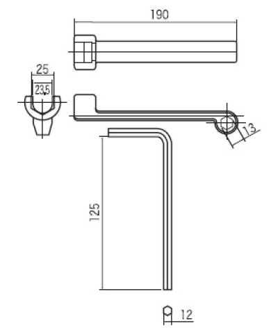 画像2: 工具 KVK　PG4　台付水栓用レンチ（パック有）