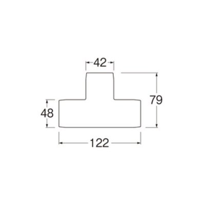 画像2: 水栓金具 三栄水栓　R58-7-20X13　配管用品 リフォームダクト 平面異径チーズカバー