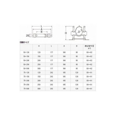 画像2: 水栓部材 三栄水栓　R662-50-300　排水用品 排水管支持金具