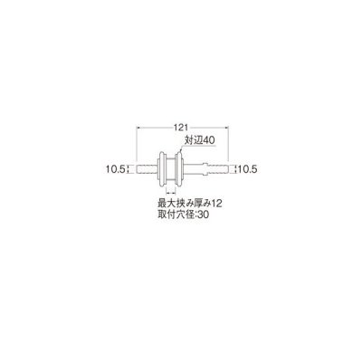 画像2: 水栓金具 三栄水栓　T4315-22S-10A　配管用品 ユニット貫通金具 バスルーム用