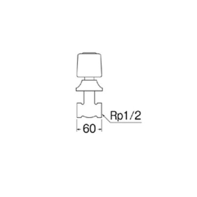 画像2: 水栓金具 三栄水栓　V10C-13-R　シャワーバルブ 湯用