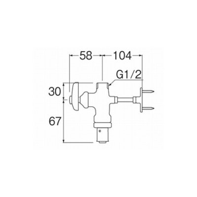 画像2: 水栓金具 三栄水栓　V2110V-4-13X80　カシメアダプター付止水栓