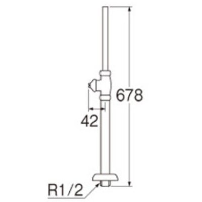 画像2: 水栓金具 三栄水栓　V21JSD-13　止水栓 バルブ ストレート形止水栓 D式ストレート形止水栓